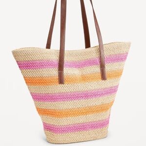 NWT OLD NAVY Straw Basket Tote  ONE  SIZE